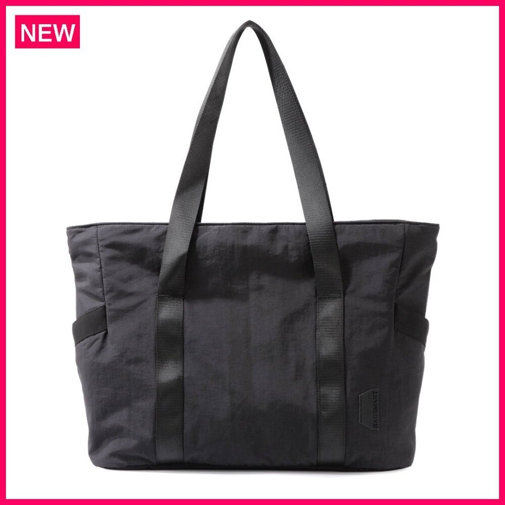 Large 24L Nylon Tote Bag with Zipper Compartments Yoga Mat Strap